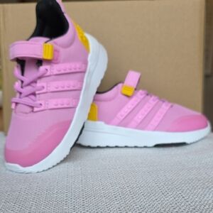 Adidas Kids Pink and Yellow Sneakers